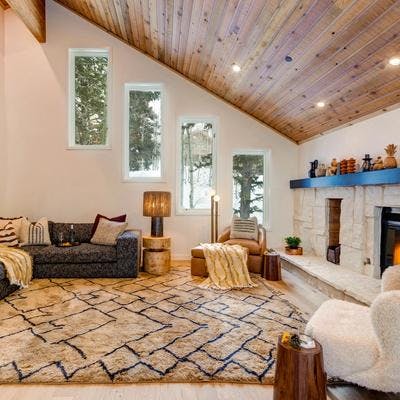 Living room in a Park City vacation rental.