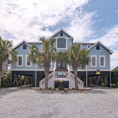 Exterior view of a Holden Beach vacation rental.