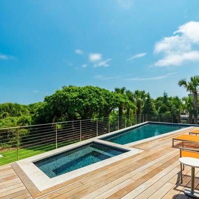 Vacation rental home with a private pool on Kiawah Island.
