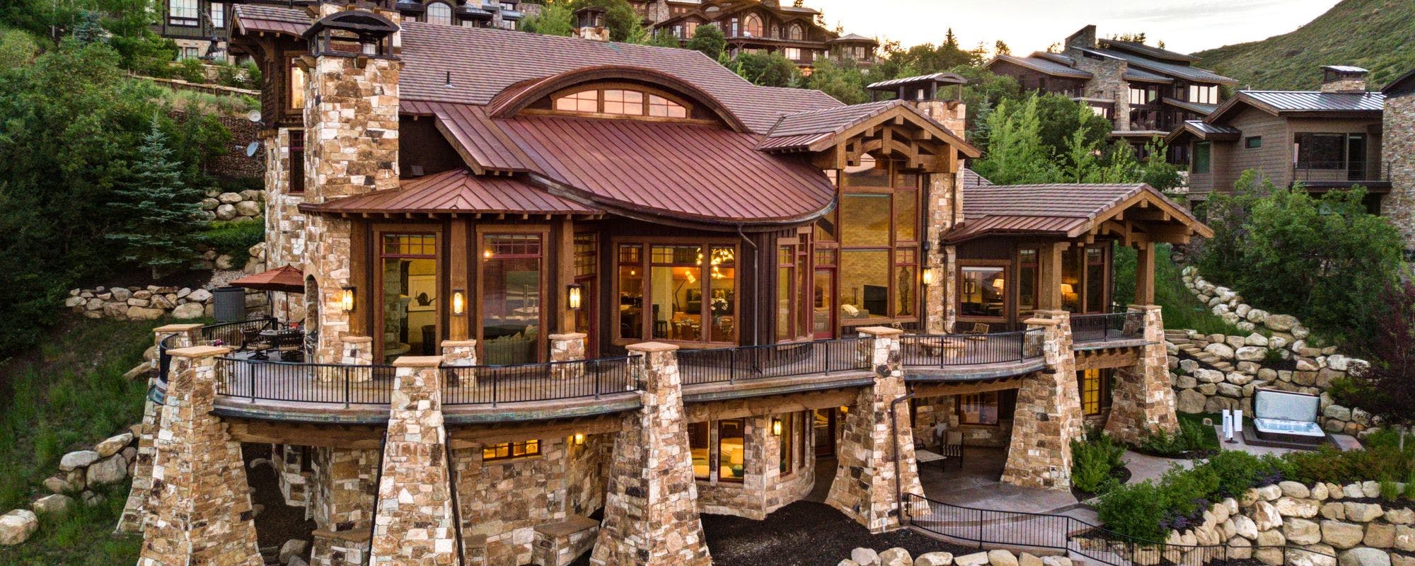 Expansive exterior of a Park City vacation rental.