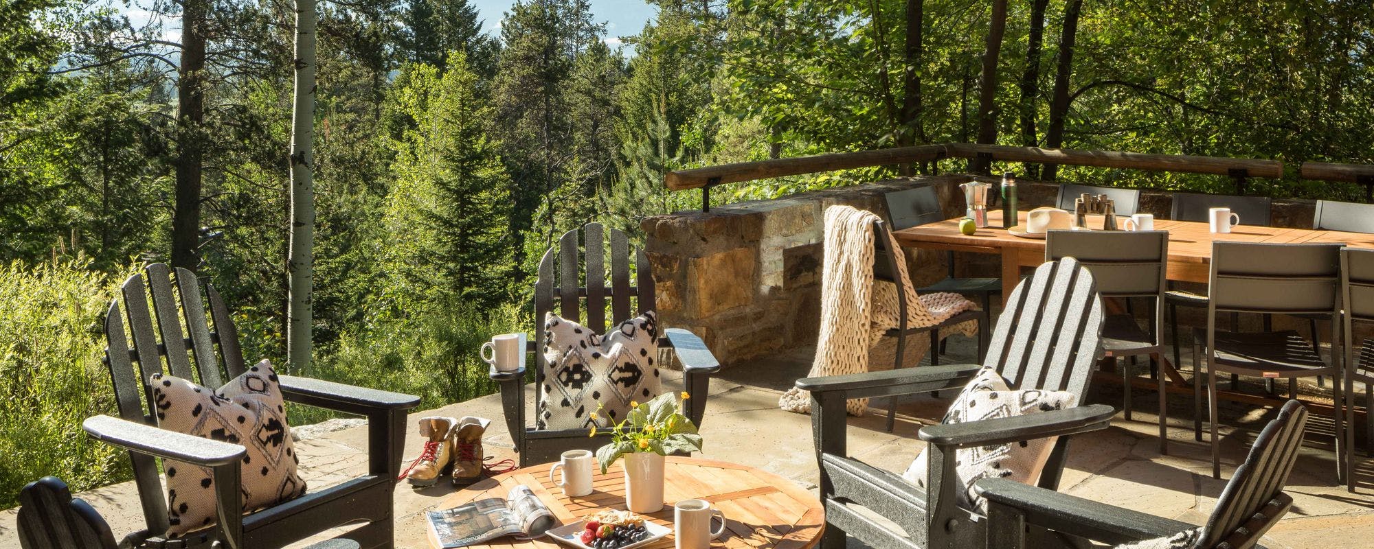 Plentiful outdoor living space at Jackson Hole vacation rental
